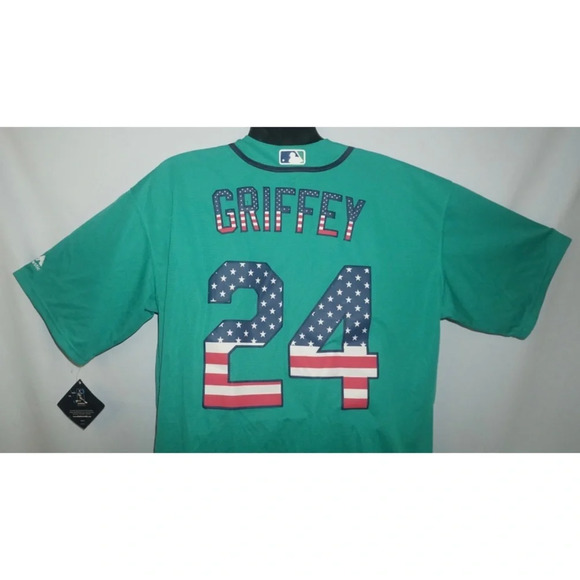 Ken Griffey Jr. Seattle Mariner’s Special Edition 4th of July Jersey XXL - Picture 6 of 9